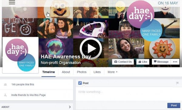 The official HAE Day Facebook Page. Source: Facebook