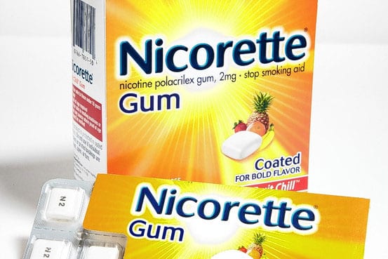 Nicorette gum box