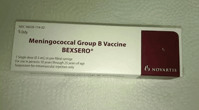 Product shot of Men B vaccine from bexsero