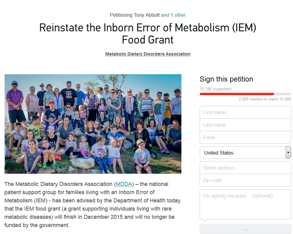 Change petition for IEM