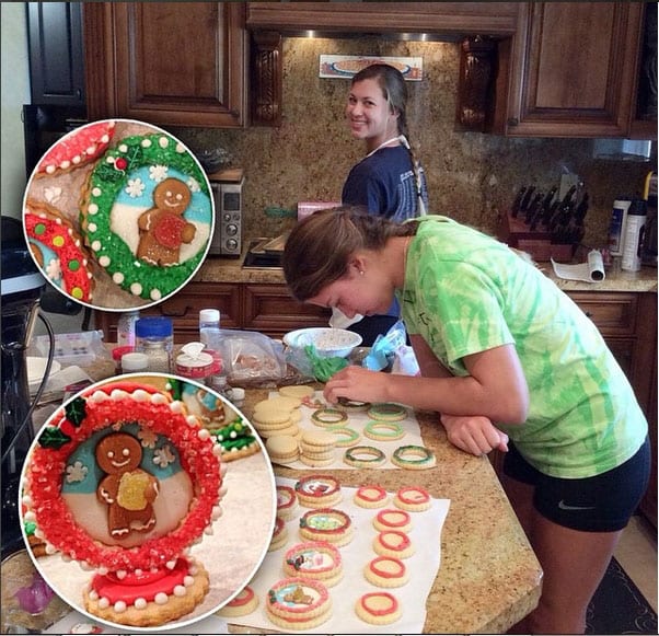Here's Ashley and On their instagram account baking. Source: Instagram