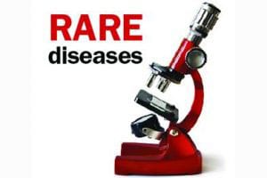 Rare Disease Caption with Red Microscope
