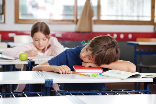 Child sleeping in class