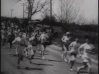 old time marathon footage