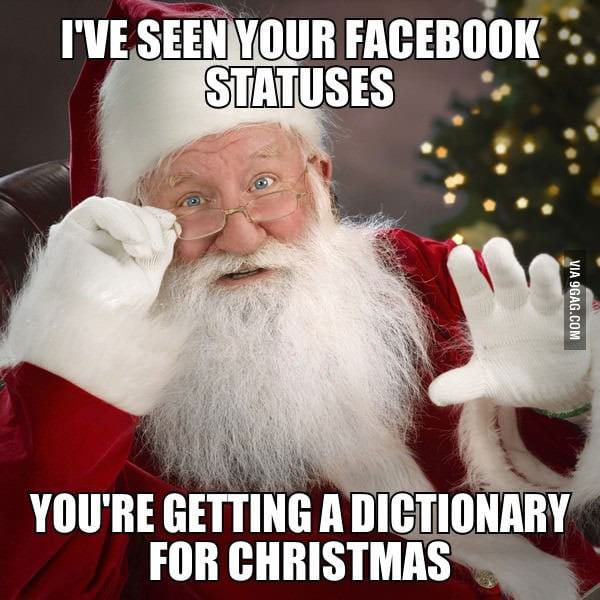 Santa facebook status funny quote