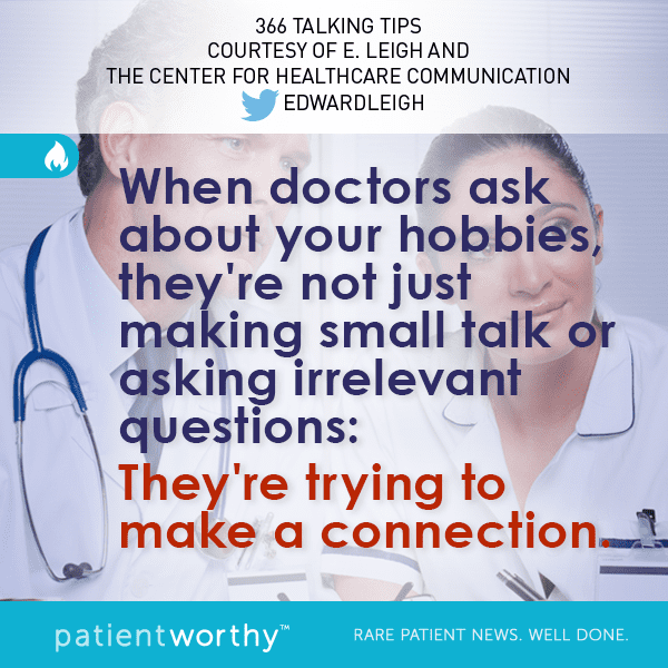 366 talking tips – Importance of talking hobbies with your doctor