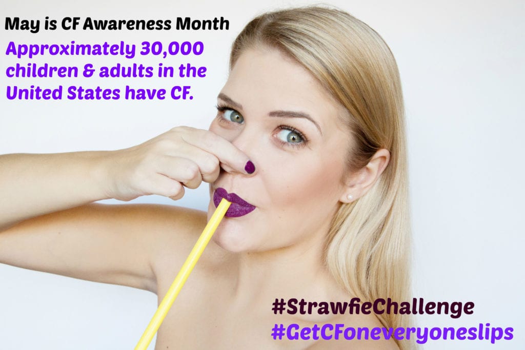 A Strawfie is a Selfie While Breathing Through a Straw for Cystic Fibrosis Awareness