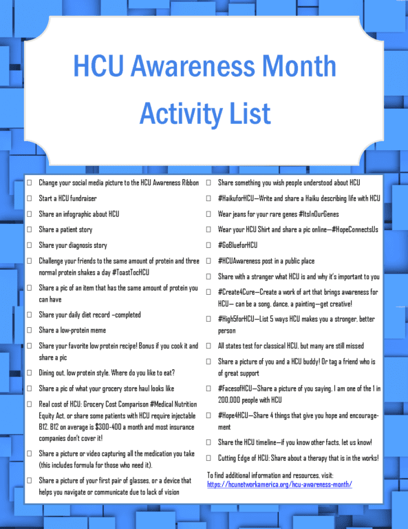 October is HCU Awareness Month!