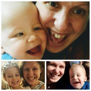 Becky Tilley and her children, who all have Koolen-de vries syndrome