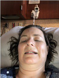 Chris, who has HOD, in the hospital