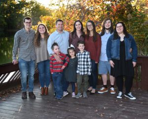 Ryan, who has NPC, with his family